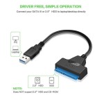 Καλώδιο USB 3 σε SATA III 22pin για σύνδεση SSD HDD δίσκων